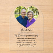 We Still Do 70th Wedding Anniversary Photo アクリル招待状 (正面)