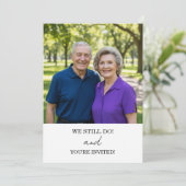 We Still Do 70th Wedding Anniversary Photo 招待状 (スタンド正面)