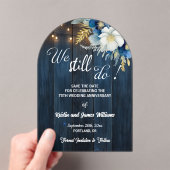 We Still Do 75th Wedding Anniversary String Lights アクリル招待状 (インサイチュ (ポータブル))