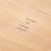 We still do brown pink name date year boho retro s アクリル招待状 (レイダウン)