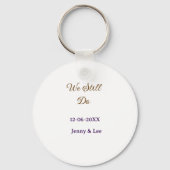 We still do brown pink name date year boho retro s キーホルダー (裏面)