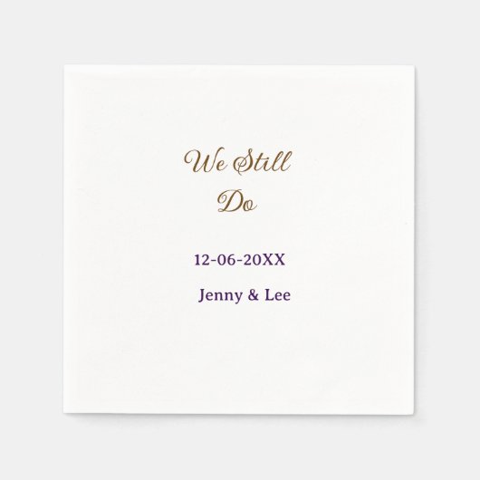 We still do brown pink name date year boho retro s スタンダードカクテルナプキン (正面)