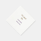 We still do brown pink name date year boho retro s スタンダードカクテルナプキン (角)