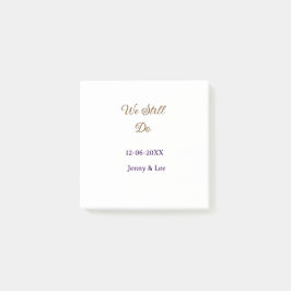 We still do brown pink name date year boho retro s ポストイット