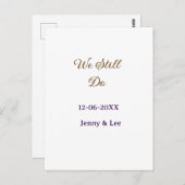 We still do brown pink name date year boho retro s ポストカード (正面/裏面)