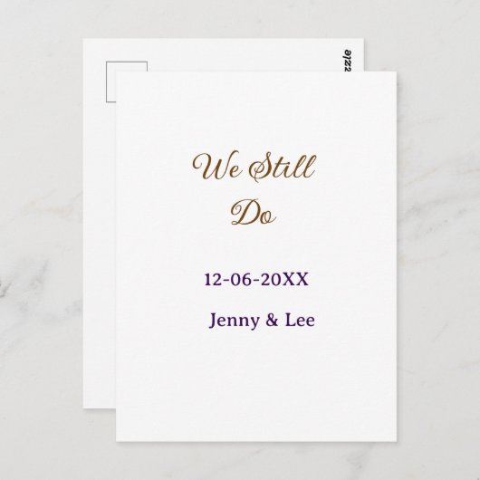 We still do brown pink name date year boho retro s ポストカード (正面/裏面)