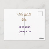 We still do brown pink name date year boho retro s ポストカード (裏面)