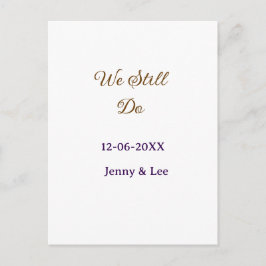 We still do brown pink name date year boho retro s ポストカード