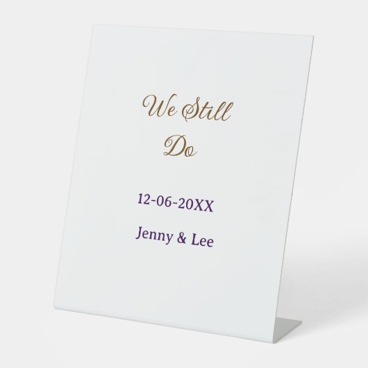 We still do brown pink name date year boho retro s 台座サイン (正面)