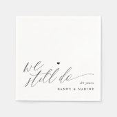 We Still Do Elegant Wedding Anniversary スタンダードカクテルナプキン (正面)