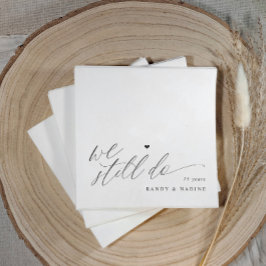 We Still Do Elegant Wedding Anniversary スタンダードカクテルナプキン