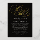 We Still Do Formal Script Anniversary Vow Renewal 箔招待状 (正面)