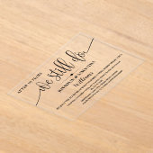 We still do Modern Minimalist Wedding Anniversary アクリル招待状 (レイダウン)