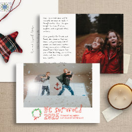 We Survived 2025 Funny Holiday Photo Card シーズンカード