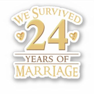 We Survived 24 Years Of Marriage Couple 24th Anniv シール
