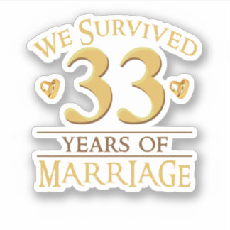 We Survived 33 Years Of Marriage Couple 33rd Anniv シール