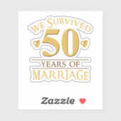 We Survived 50 Years Of Marriage Couple 50th Anniv シール (シート)