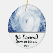 We Survived Hurricane Melissa 2025 セラミックオーナメント (左)