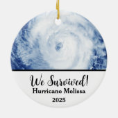 We Survived Hurricane Melissa 2025 セラミックオーナメント (裏面)
