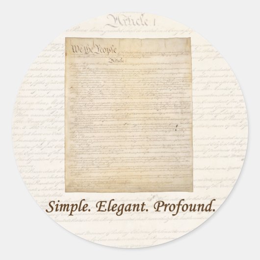 We the People – ステッカー#1 ラウンドシール (正面)