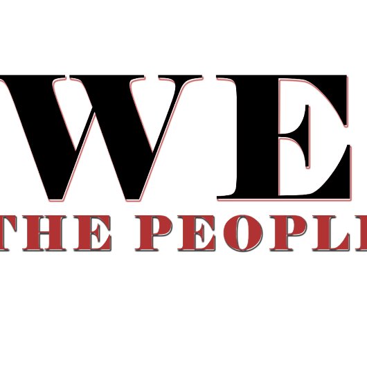 We The People タイポグラフィ エプロン | 愛国
