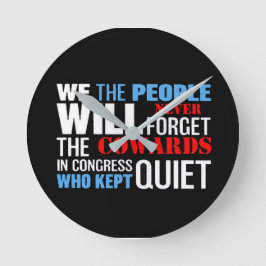 we the people... ラウンド壁時計