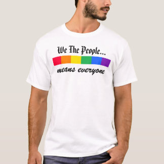 "We the People"レインボープライドシャツ Tシャツ