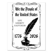 We the People 1776–2026 Quill • 250 Years Tribute ラバースタンプ (インプリント)