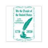 We the People 1776–2026 Quill Anniversary Art セルフインキングスタンプ (デザイン)
