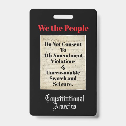 We the People 4th Amendment バッジ (表面)