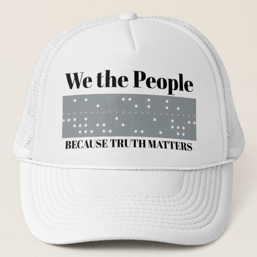 We the People Because Truth Matters ITA2 Code キャップ (正面)