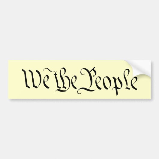 We the People Bumper Sticker 2 バンパーステッカー (正面)