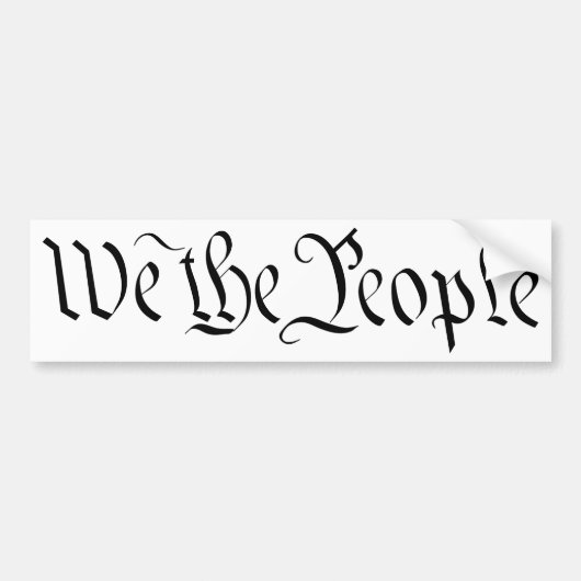 We the People Bumper Sticker 3 バンパーステッカー (正面)