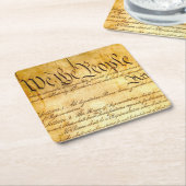 We the People - Configution（国民-憲法） スクエアペーパーコースター (アングル)