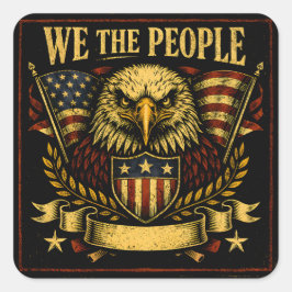 We The People – Constitutional American Pride スクエアシール