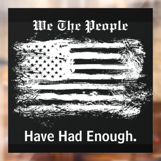 We The People Distressed Flag ウィンドウサイン (シート2)