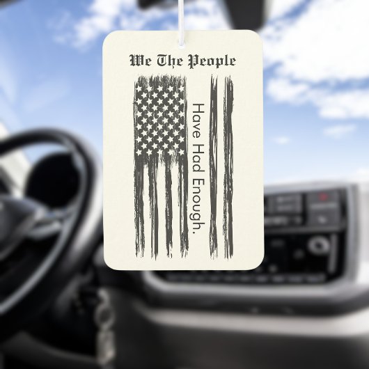 We The People Distressed Flag カーエアーフレッシュナー