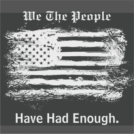 We The People Distressed Flag シール (正面)