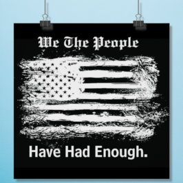 We The People Distressed Flag ポスター