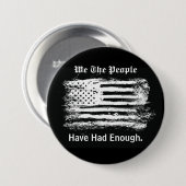 We The People Distressed Flag 缶バッジ (正面&裏面)