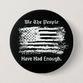 We The People Distressed Flag 缶バッジ (正面)