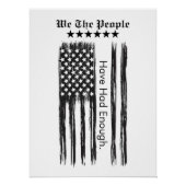 We The People Distressed Flag Vertical ポスター (正面)