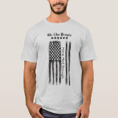 We The People Distressed Flag Vertical Tシャツ (正面)