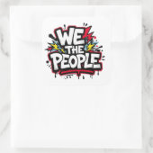 We the people graffiti bold streetwear スクエアシール (バッグ)