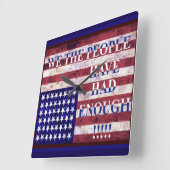 WE THE PEOPLE - HAVE HAD ENOUGH スクエア壁時計 (傾斜)