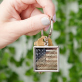 We The People Industrial American Flag Keychain キーホルダー (手)