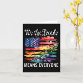 We The People Means Everyone Rainbow Lgbt Gay Lesb カード (黄色い花)