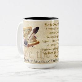 We the People Mug 250 Year Anniversary of America ツートーンマグカップ