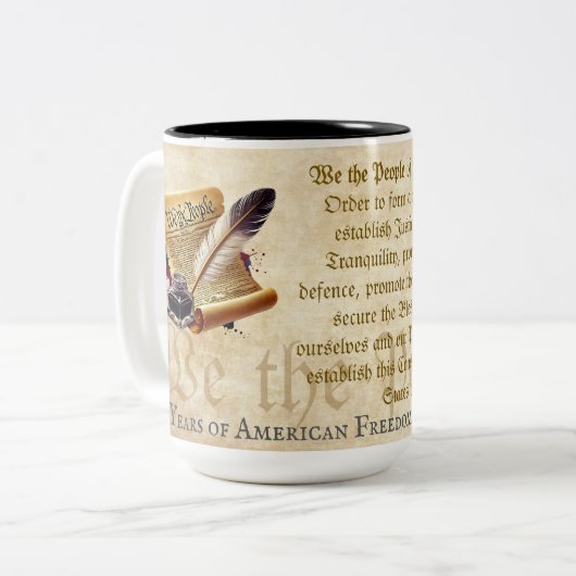 We the People Mug 250 Year Anniversary of America ツートーンマグカップ (正面左)