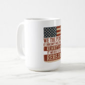 We the People Reread Flag Quote コーヒーマグカップ (正面左)